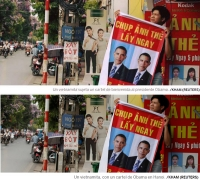 Báo ngoại nhầm ảnh quảng cáo thành 'poster chào đón Obama' tại Việt Nam
