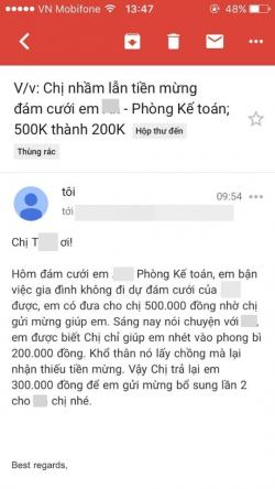 Bị ăn bớt tiền mừng cưới, thanh niên cứng viết thư tố cáo toàn công ty