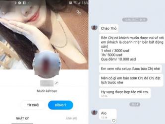"Thư ký nóng bỏng của Quang Tèo" bị gạ gẫm với giá 5.000 USD/giờ